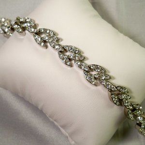 NEW Rare R C by Adrienne Crystals Vine *silver Vintage Bracelet